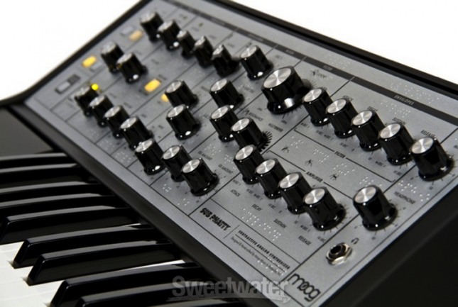 Moog Sub Phatty (Braille Overlay)