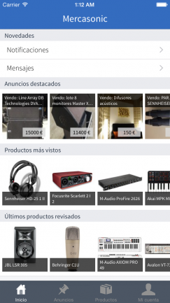 Mercasonic app en iPhone 6