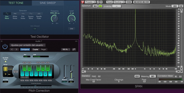 Pitch Correction funcionando a 44K1Hz.