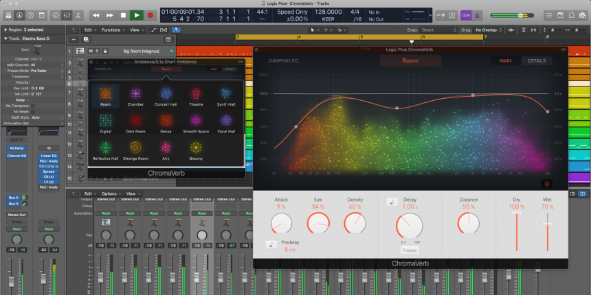 Reverb de Logic Pro X