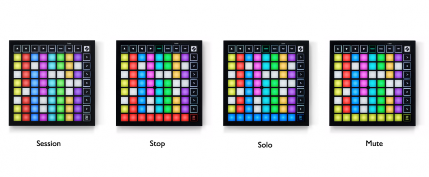 Stop, Solo y Mute en Launchpad Mini