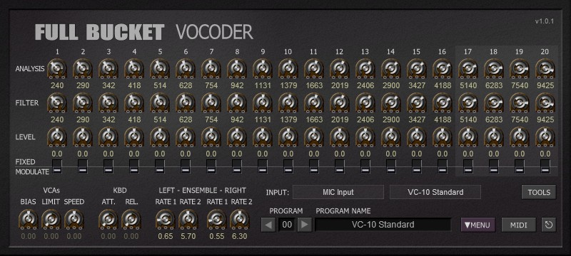 Full Bucket FBVC Vocoder
