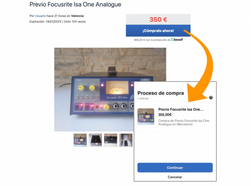 Compra protegida en Mercasonic