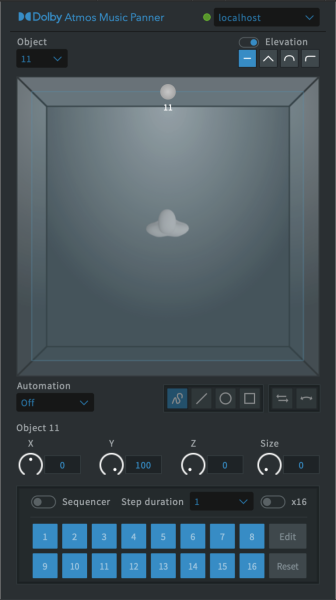 Dolby Atmos music panner