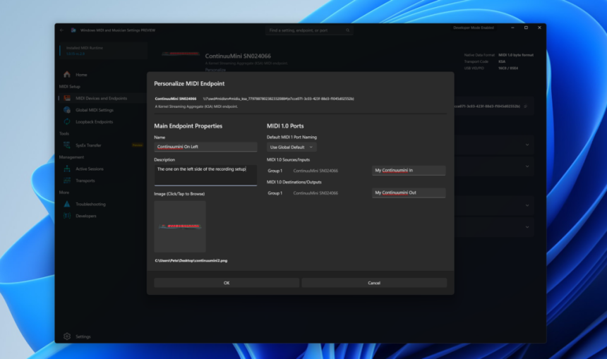 MIDI Services Console