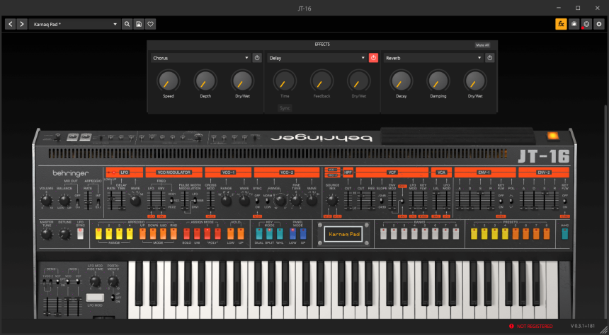 Behringer JT-16 VST
