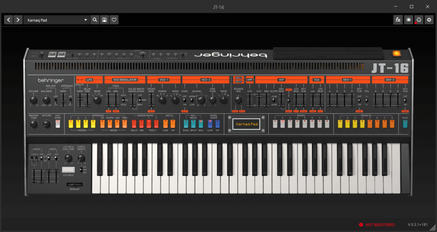 Behringer JT-16 VST