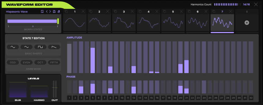 Pure Sub: editor de ondas