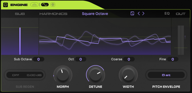 Pure Sub: modo 'reese' de harmonics