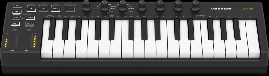 Teclado controlador MIDI Behringer Jam, de 32 teclas