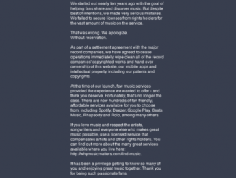 Grooveshark se cae con todo el equipo