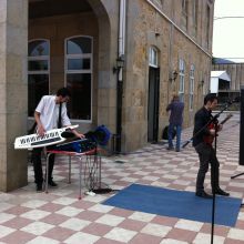 Probando sonido y tocando