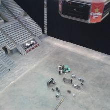 Vista aérea desde la zona de "catwalk" en el Palau
