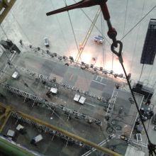 desde el "catwalk" a 30 y pico metros