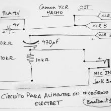 Esquema alimentación micros electret