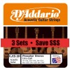 D'Addario EJ15 - Phosphor Bronze Extra Light (pack 3 juegos)