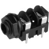Adam Hall Connectors 7203 PCB 02 - Conector Chasis Jack 6,3 mm con Interruptor mono para Montaje PCB negro