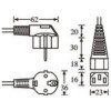 Adam Hall Cables 8101 K2 - Cable eléctrico con Schuko 2 m