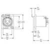 Amphenol Serie AC - Conector Chasis XLR hembra universal