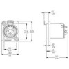 Amphenol Serie AC - Conector Chasis XLR hembra 5 Pines universal