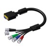 Adam Hall Cables Serie ProCab CAV 102 - Cable de Vídeo de SVGA macho a 5 BNC hembra 1 m
