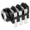 Adam Hall Connectors 7217 - Conector Chasis Jack 6,3 mm con Interruptor estéreo negro