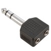 Adam Hall Connectors 7545 - Adaptador en Y de 2 Jacks 3,5 mm hembra estéreo a Jack 6,3 mm macho estéreo