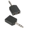 Adam Hall Connectors 7546 - Adaptador en Y de 2 Jacks 6,3 mm hembra estéreo a Jack 6,3 mm macho estéreo