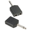 Adam Hall Connectors 7547 - Adaptador en Y de 2 Jacks 6,3 mm hembra mono a Jack 6,3 mm macho mono
