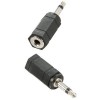Adam Hall Connectors 7555 - Adaptador de Minijack 3,5 mm hembra estéreo a Minijack 3,5 mm macho mono