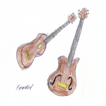 un bajo y una guitarra