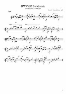 BWV 995 Sarabande by Johann Sebastian Bach.jpg