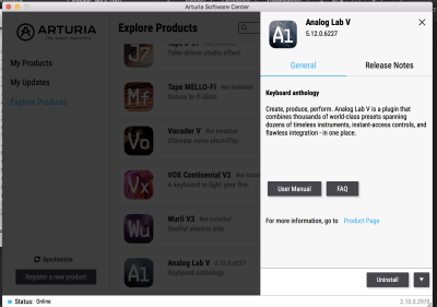 Arturia Software Center. Analog Lab V.png