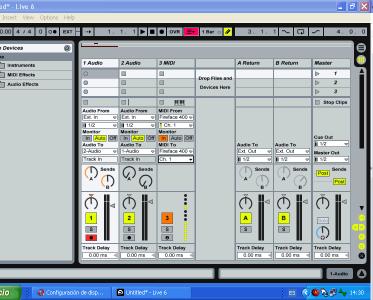 La unica señal visible.....la señal MIDI..gif