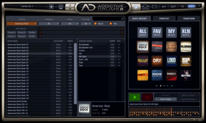 Addictive Drums 2 - Galería de beats