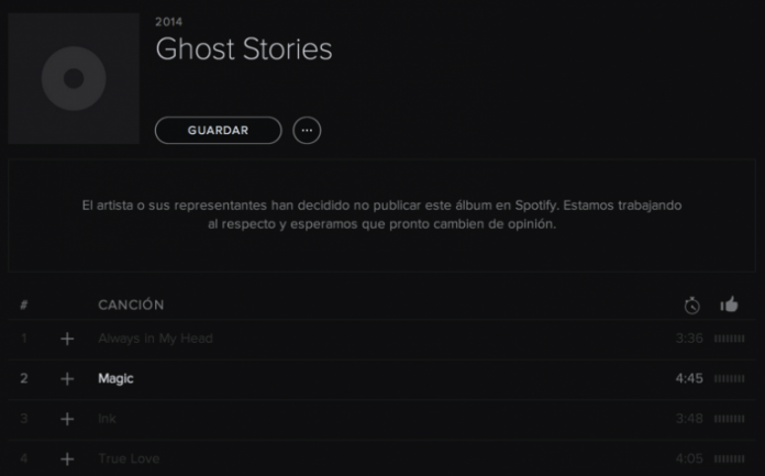 Spotify retira el disco