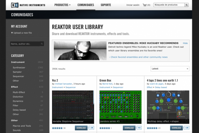 User Library de Reaktor