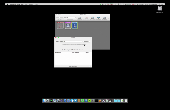 Panel de control audio