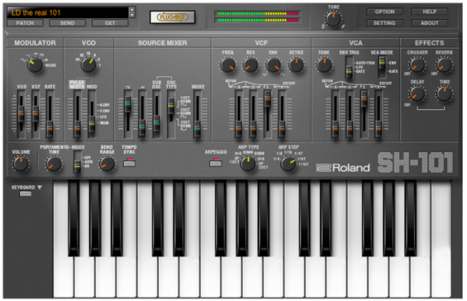 Roland SH-101 Plug-out en gris