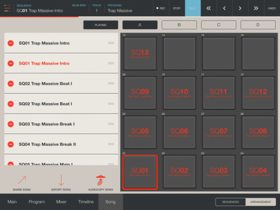 iMPC Pro - Secuencias para canción
