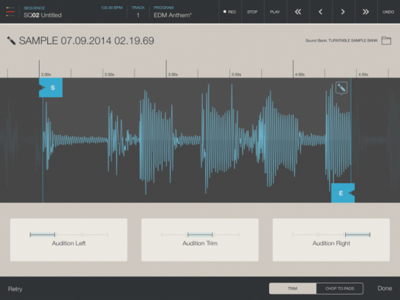 iMPC Pro - Editor de muestras