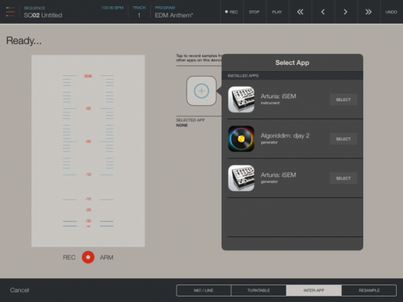 iMPC Pro - Grabación por Inter-App