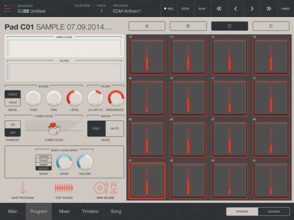 iMPC Pro - Edición de grupos de sonidos