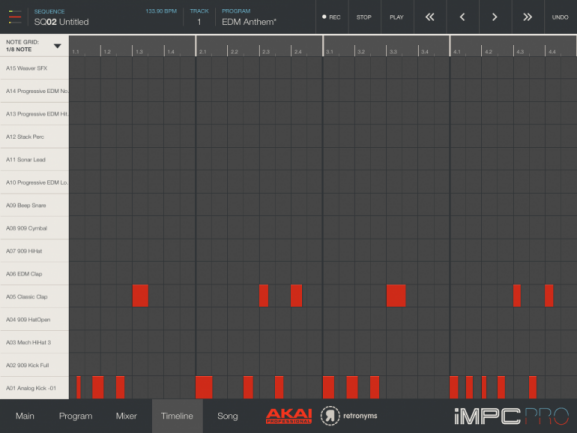 iMPC Pro - Editando secuencias