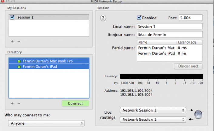 Configuración Audio MIDI
