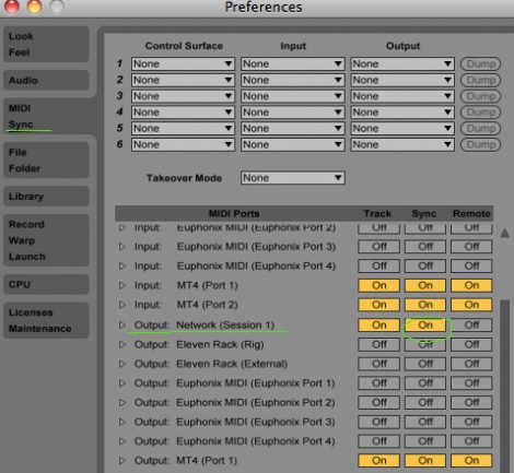 Configuración Ableton Live iPad