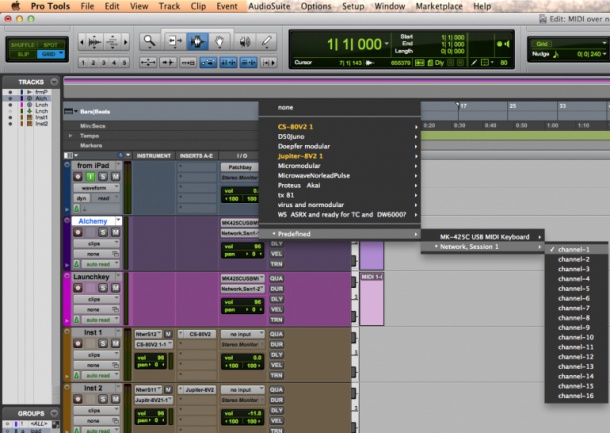 Controlar iPad en Pro Tools