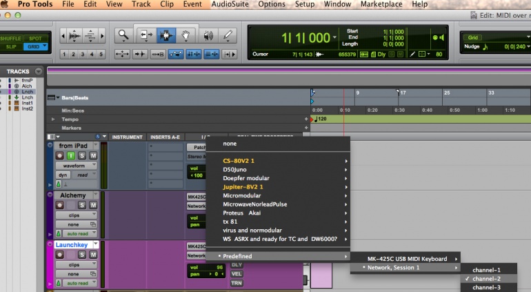Controlar iPad en Pro Tools
