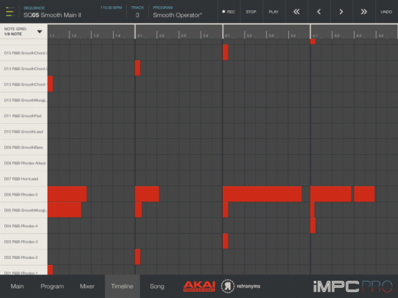 iMPC Pro - Modo Timeline
