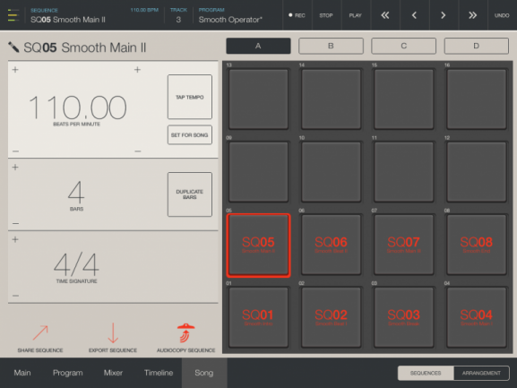 iMPC Pro - Modo Song